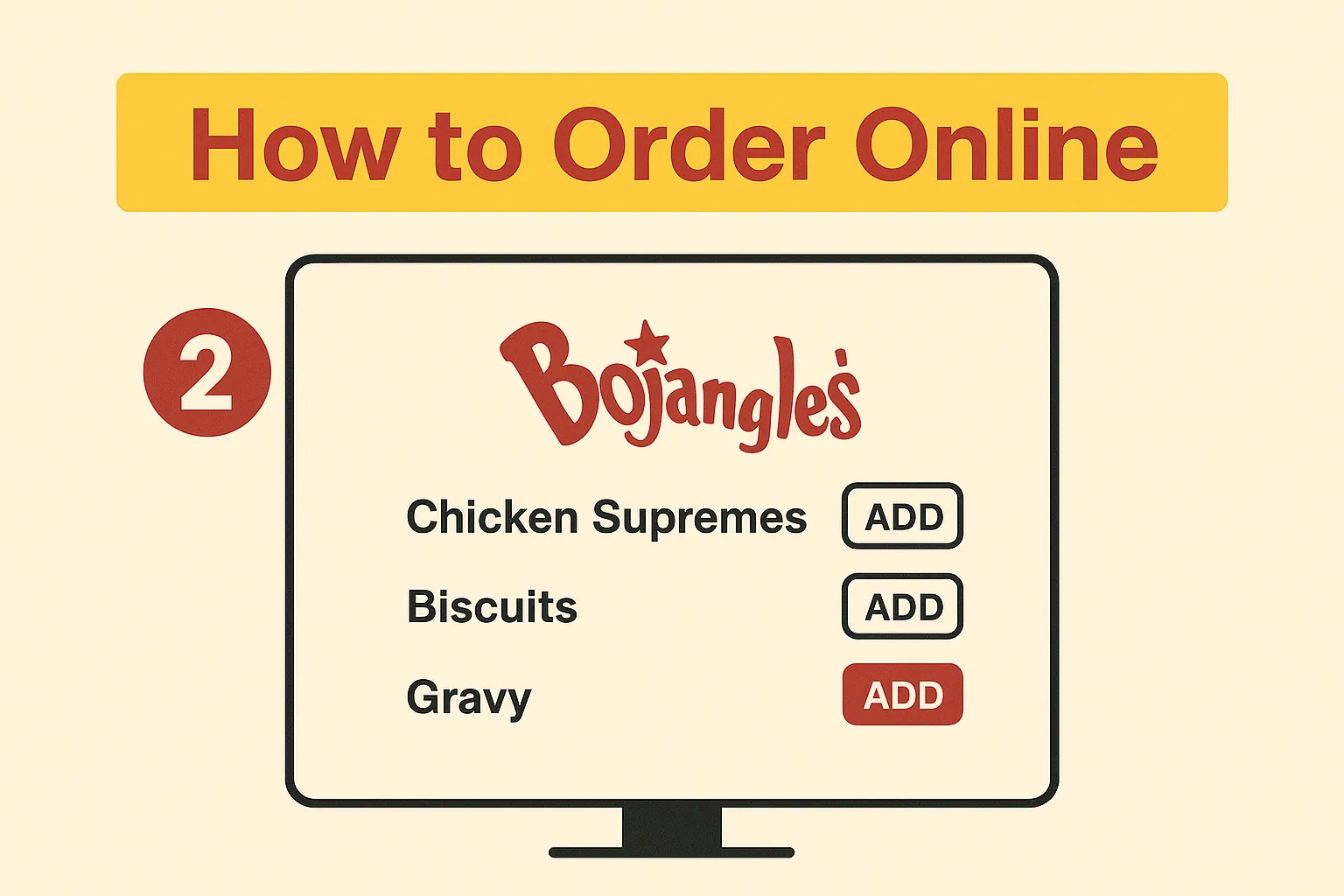 How to order Online
Bojangles menu