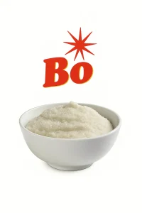 "A white ceramic bowl filled with creamy grits, with the red Bo logo and starburst design above, set against a pure white background."
Bojangles menu